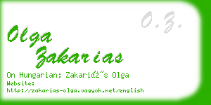 olga zakarias business card